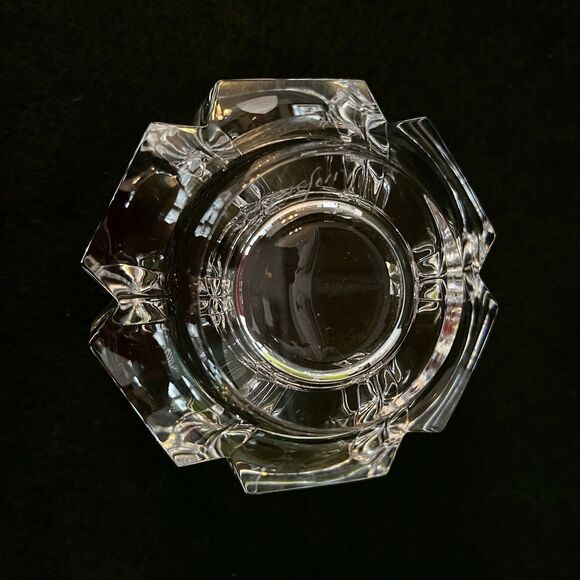 Orrefors Corona Sweden Crystal Skal Bowl Lars Hellsten Signed 5" x 3.5" Vintage - Picture 6 of 7